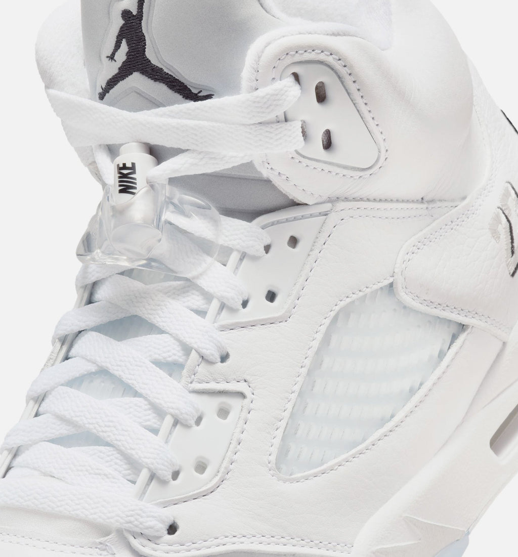 Air Jordan 5 Retro OG White Metallic Men's Lifestyle Shoe - White/Metallic Silver/Black
