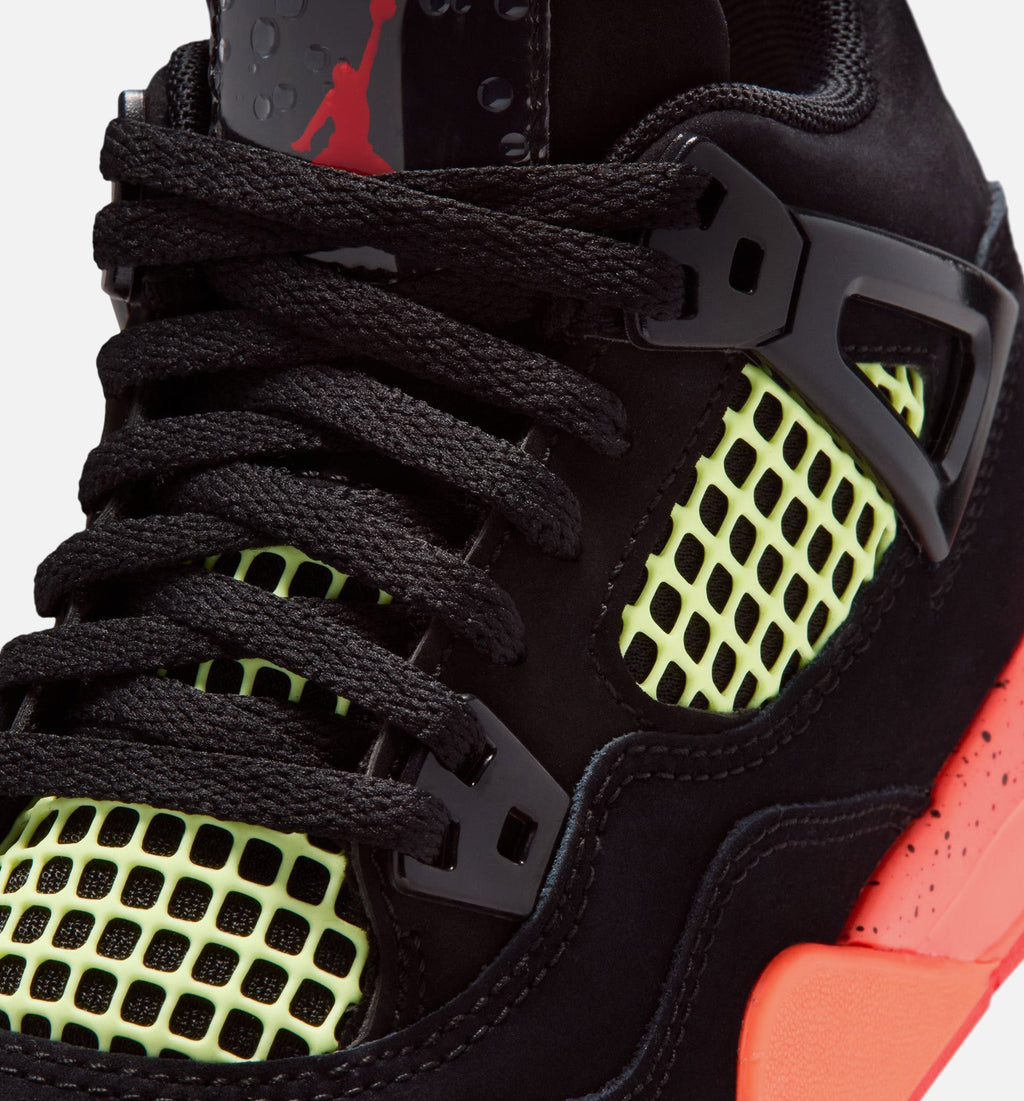 Air Jordan 4 Retro Black Infrared 23 Preschool Shoe - Black/Infrared 23/Bright Mango