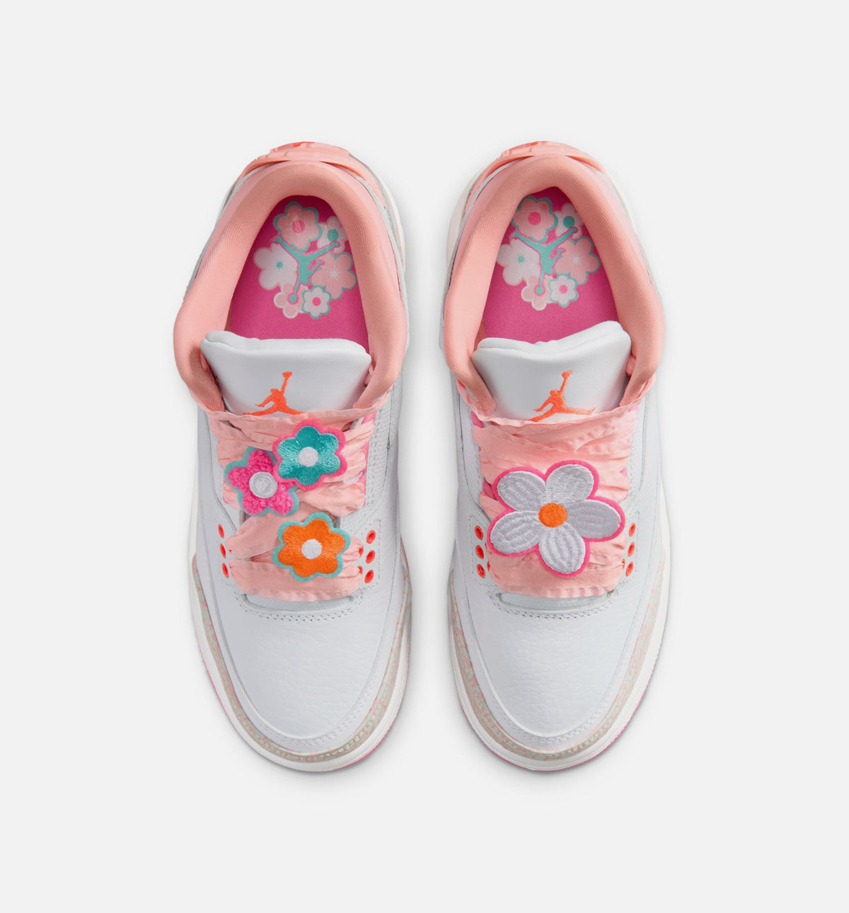 Air Jordan 3 Retro Spring Flowers Grade School Shoe - Pearl Pink/Pink Bloom/Pink Glow/Hyper Orange