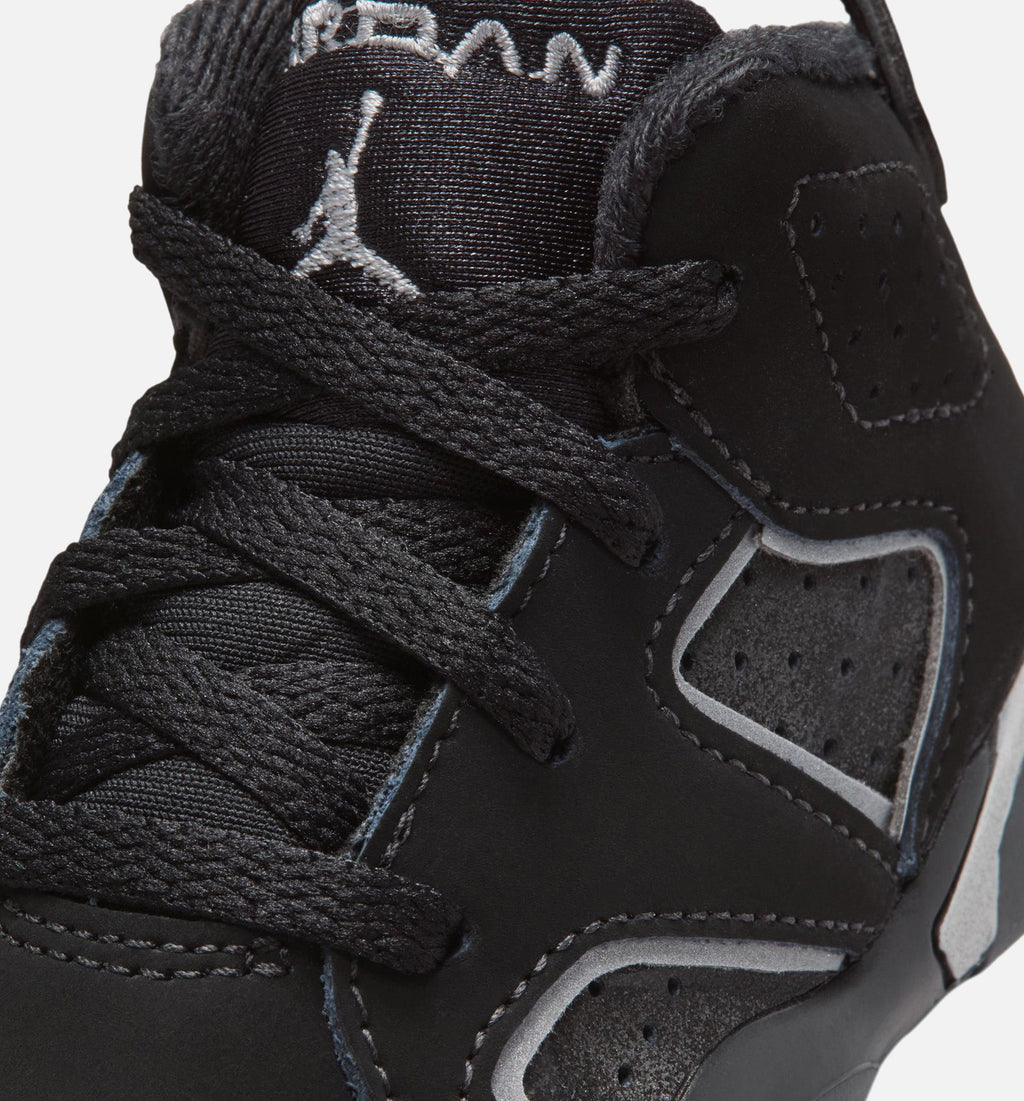 Air Jordan 6 Cap & Gown Infant & Toddler Lifestyle Shoe - Black/Reflective Silver/Black