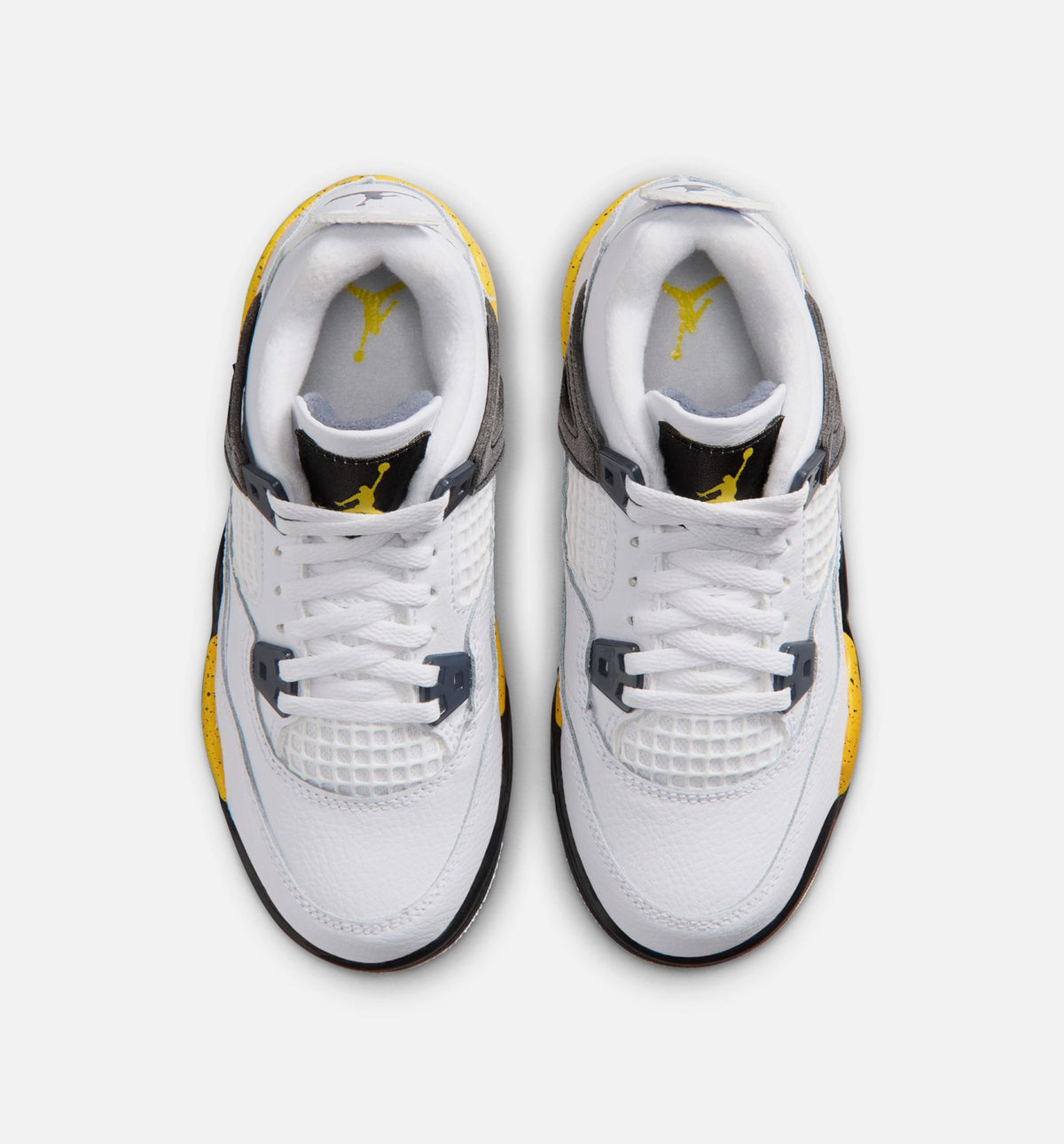 Air Jordan 4 Retro Rare Air Tour Yellow Preschool Lifestyle Shoe - White/Dark Blue Grey/Black/Tour Yellow