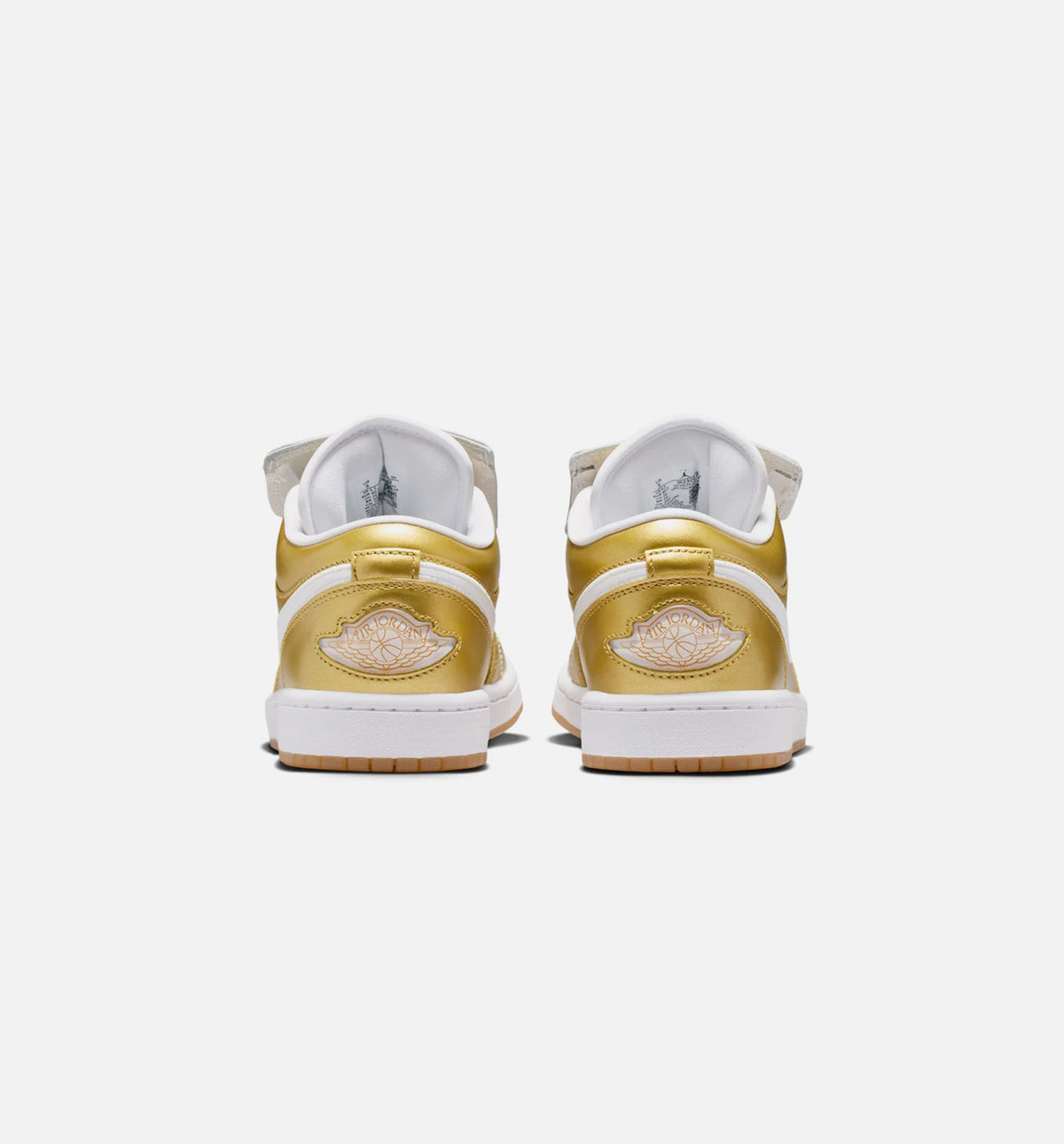 Air Jordan 1 Low Women's Lifestyle Shoe - Gold/White/Gum Yellow