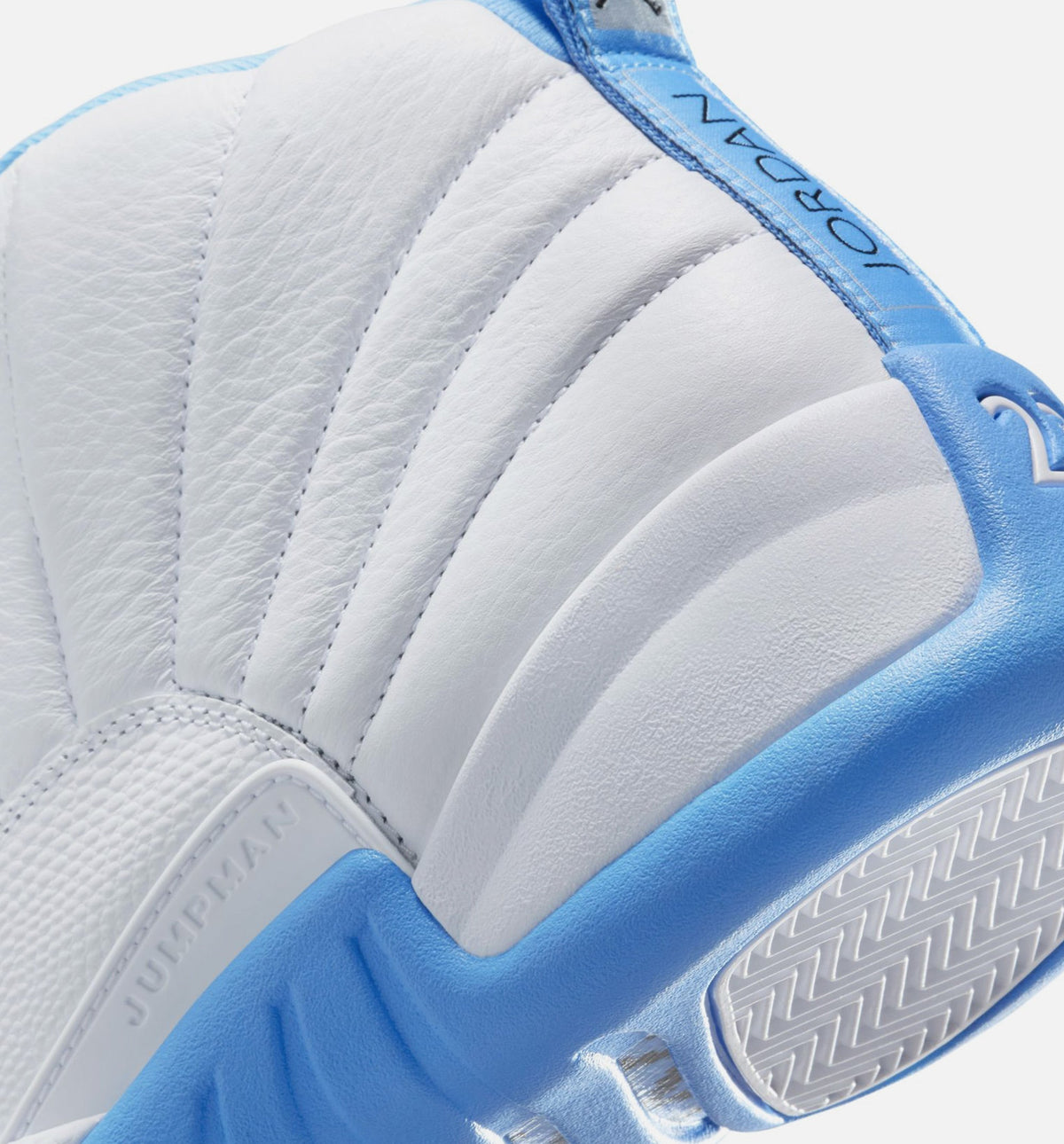 Air Jordan 12 Retro White and University Blue Men's Lifestyle Shoe - White/University Blue/Metallic Silver