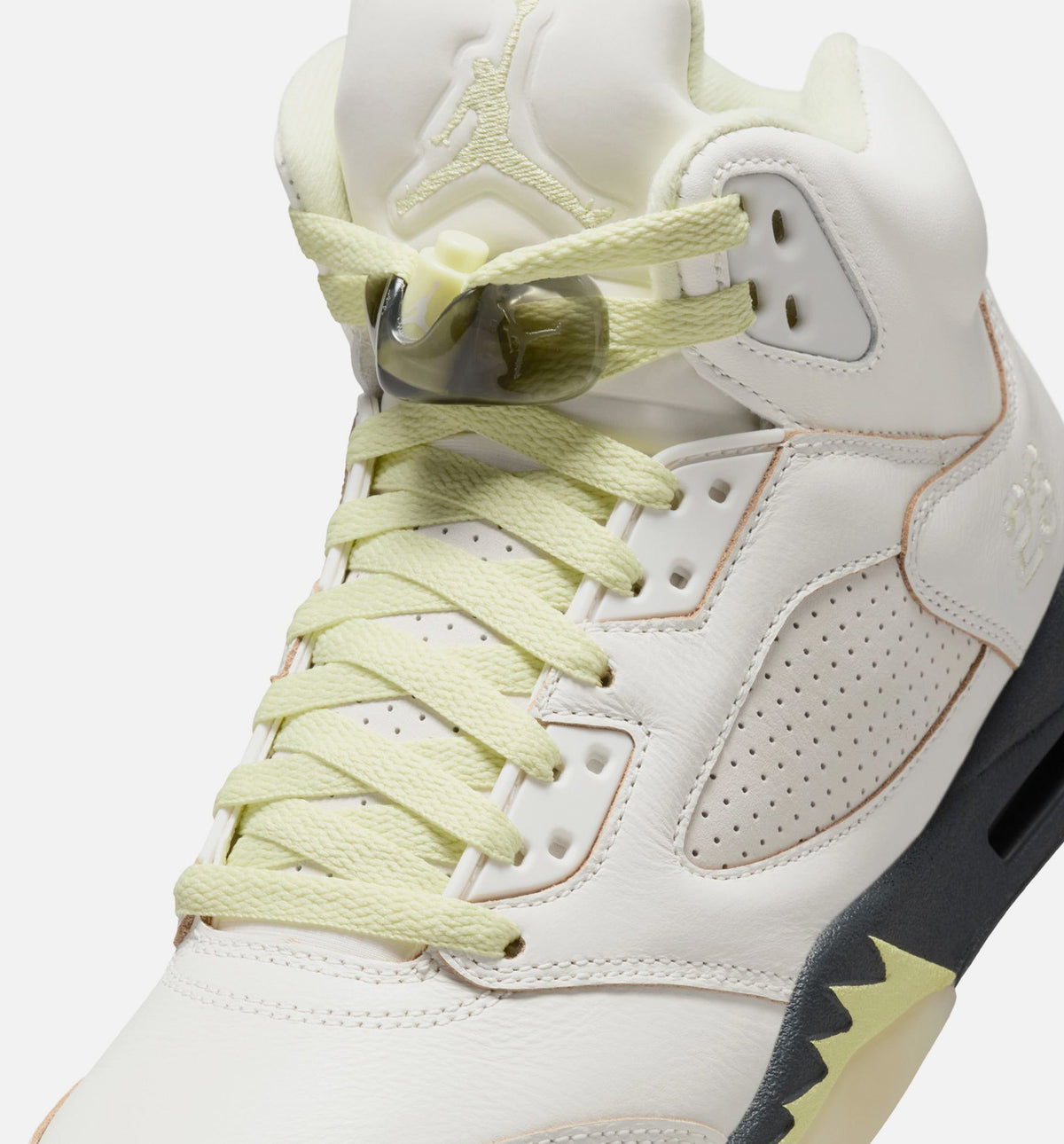 Air Jordan 5 Retro Luminous Green and Sail Women's Lifestyle Shoe - Sail/Luminous Green/Anthracite