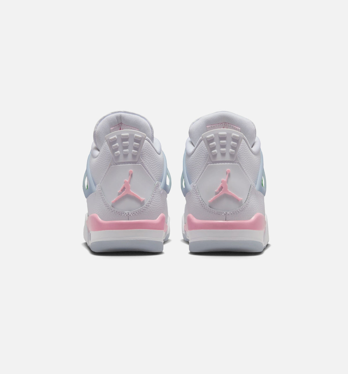 Air Jordan 4 Retro Medium Soft Pink Grade School Lifestyle Shoe - White/Medium Soft Pink/Half Blue