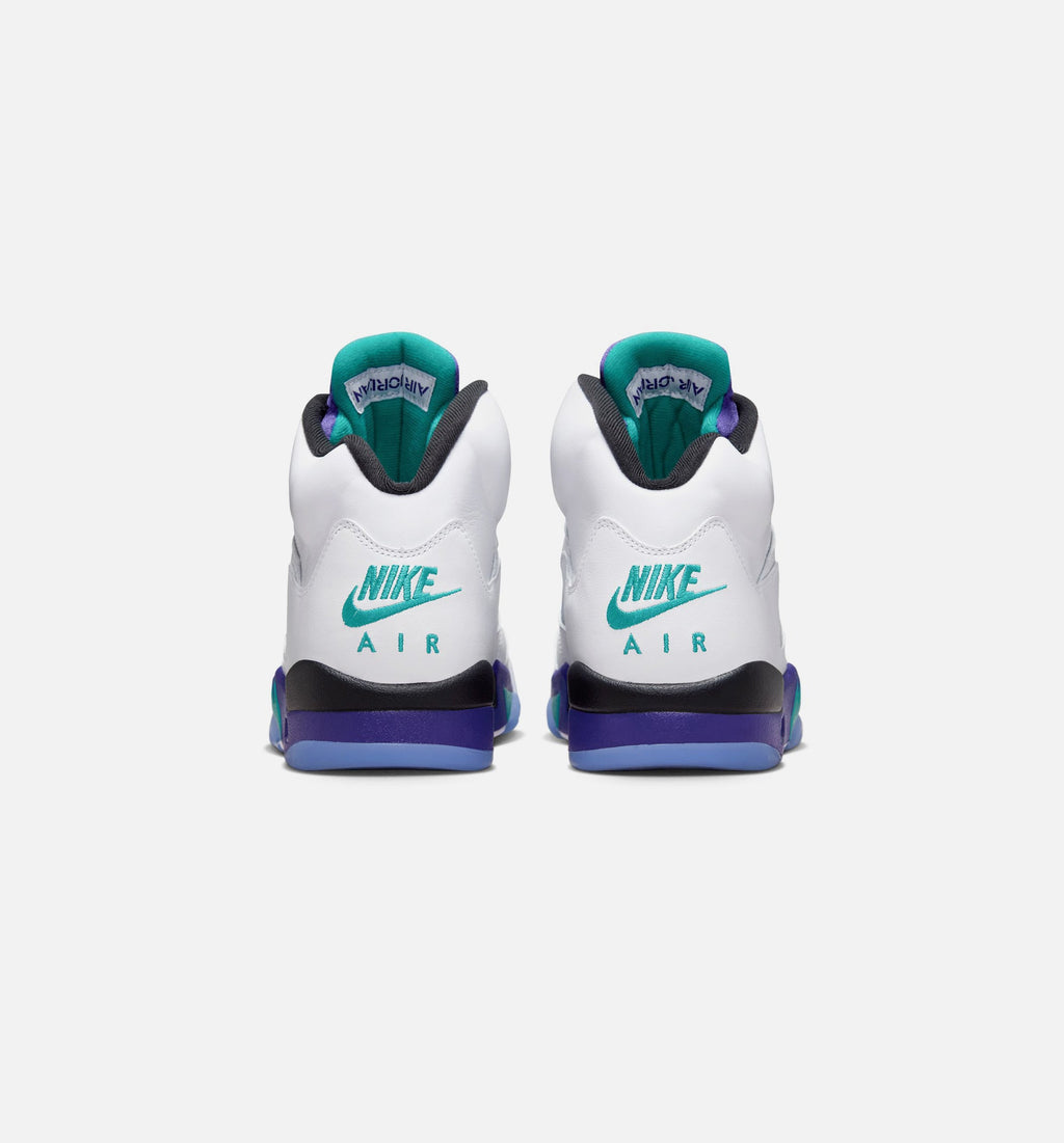 Air Jordan 5 Retro Grape Men's Lifestyle Shoe - White/New Emerald/Grape Ice/Black