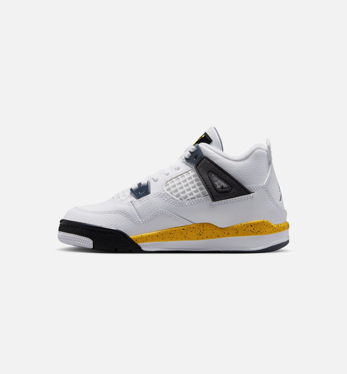 Air Jordan 4 Retro Rare Air Tour Yellow Preschool Lifestyle Shoe - White/Dark Blue Grey/Black/Tour Yellow