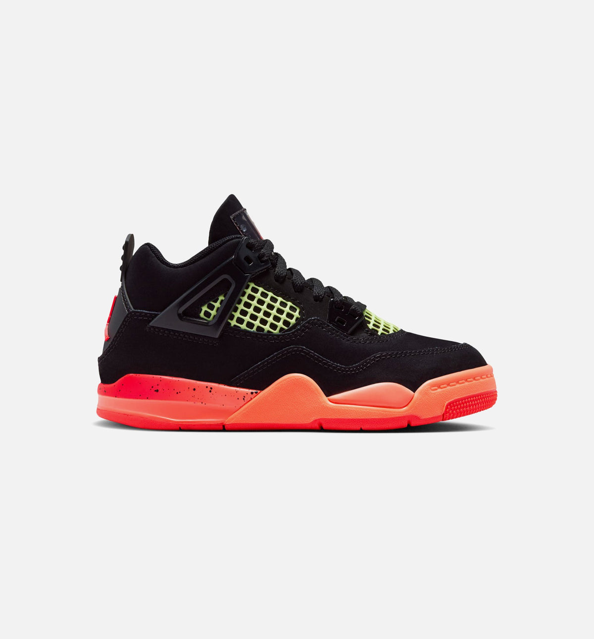 Air Jordan 4 Retro Black Infrared 23 Preschool Shoe - Black/Infrared 23/Bright Mango