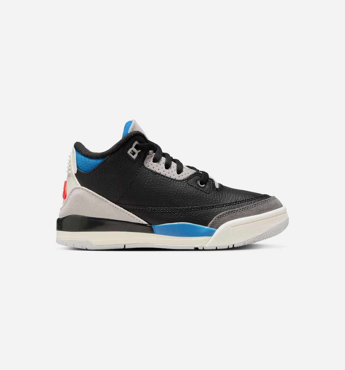 Air Jordan 3 Retro OG Rare Air Preschool Shoe - Black/Chile Red/Neutral Grey