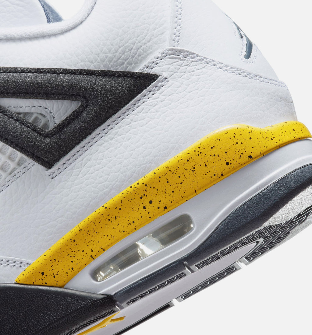 Air Jordan 4 Retro Rare Air Tour Yellow Men's Lifestyle Shoe - White/Dark Blue Grey/Black/Tour Yellow