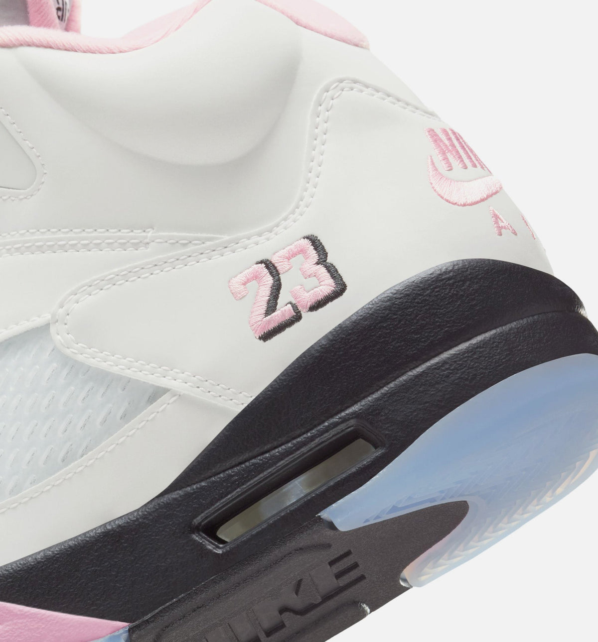 Air Jordan 5 Retro Medium Soft Pink Men's Lifestyle Shoe - White/Soft Pink/Black