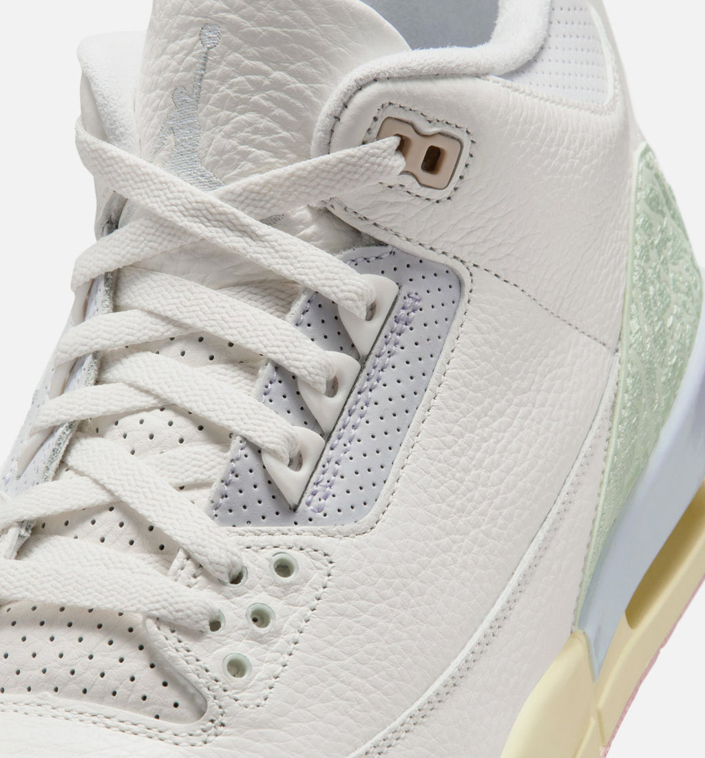 Air Jordan 3 Retro Sail & Jade Aura Men's Shoe - Sail/Jade Aura/Aura/Iced Carmine