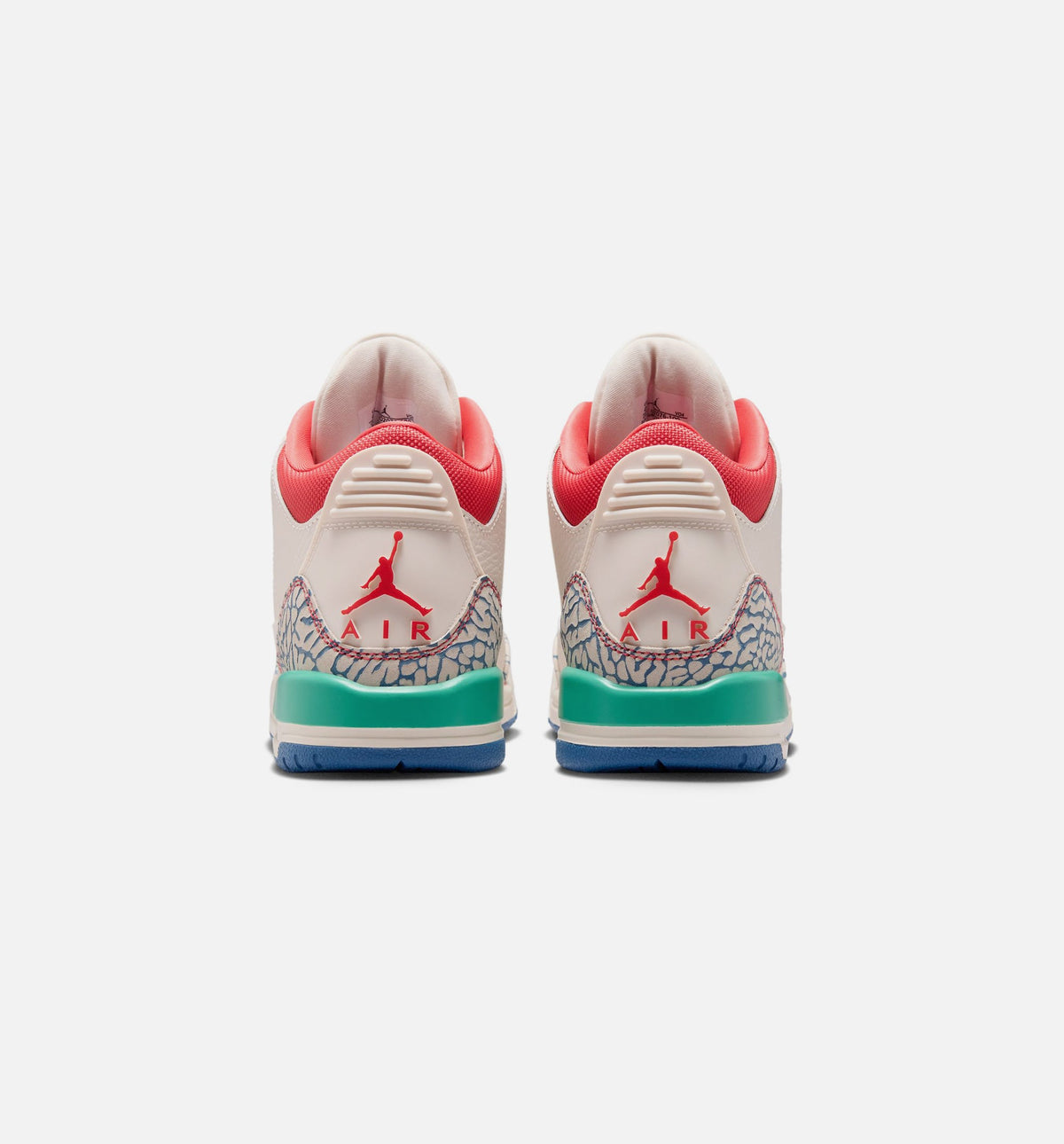 Air Jordan 3 Retro Play Your Way Grade School Shoe - Chalk/Track Red/True Blue/Kinetic Green