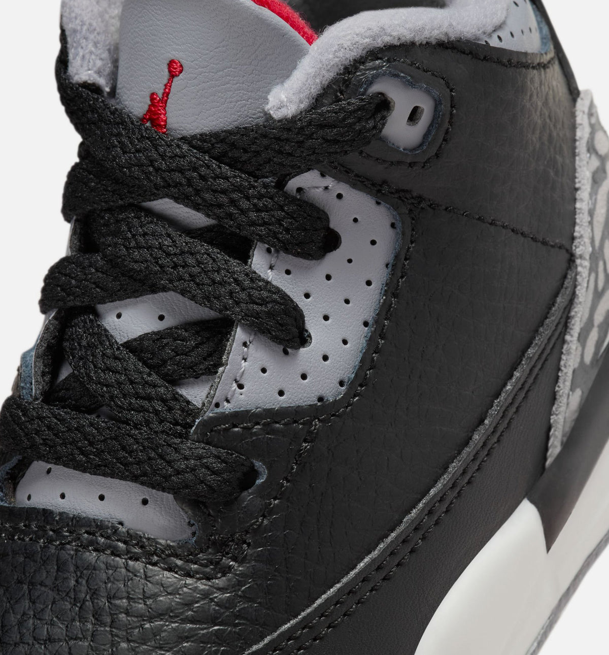 Air Jordan 3 Retro Black Cement Infant & Toddler Shoes - Black/Fire Red/Cement Grey/Summit White