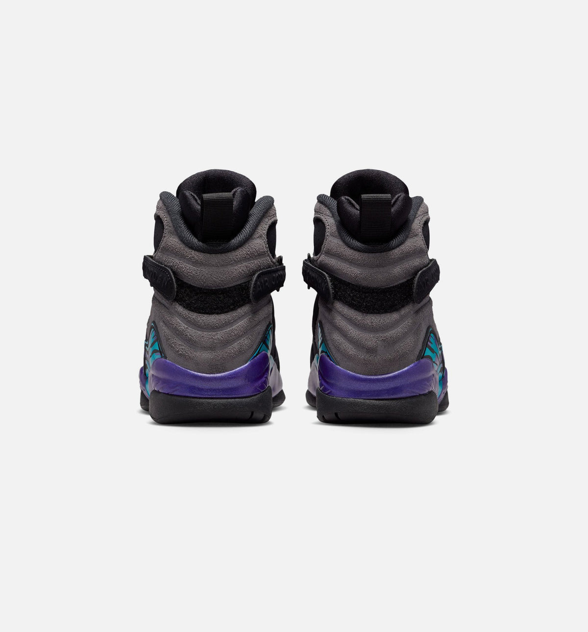 Air Jordan 8 Retro Aqua Grade School Lifestyle Shoe - Black/Multi-Color/Bright Concord/Multi-Color