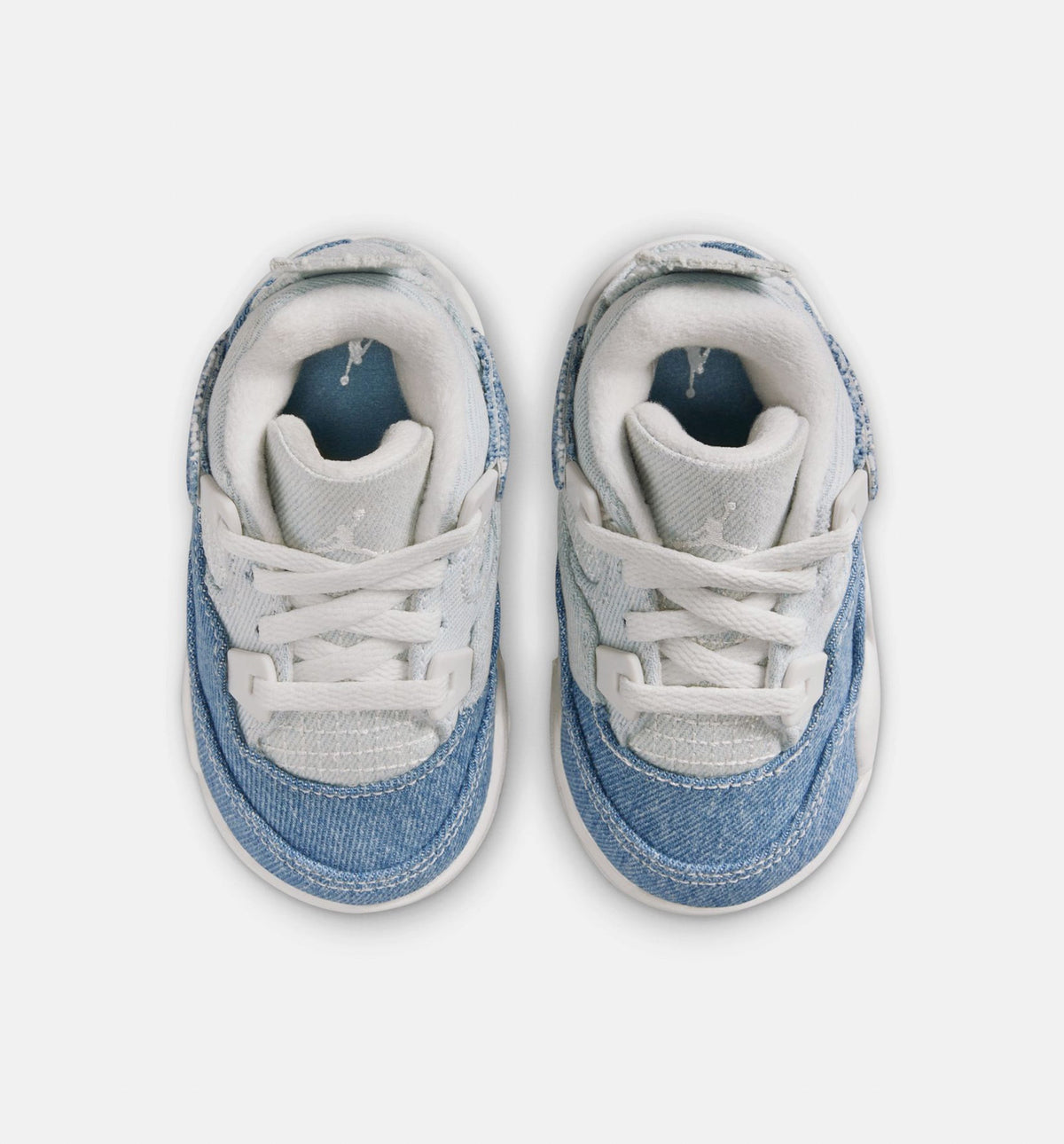 Air Jordan 4 Retro Worn Blue Infant & Toddler Lifestyle Shoe - Sail/Worn Blue/Metallic Gold