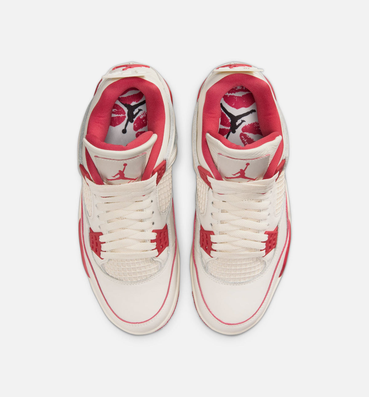 Air Jordan 4 Retro Valentine's Day Women's Lifestyle Shoe - Pale Ivory/Sierra Red/Tough Red