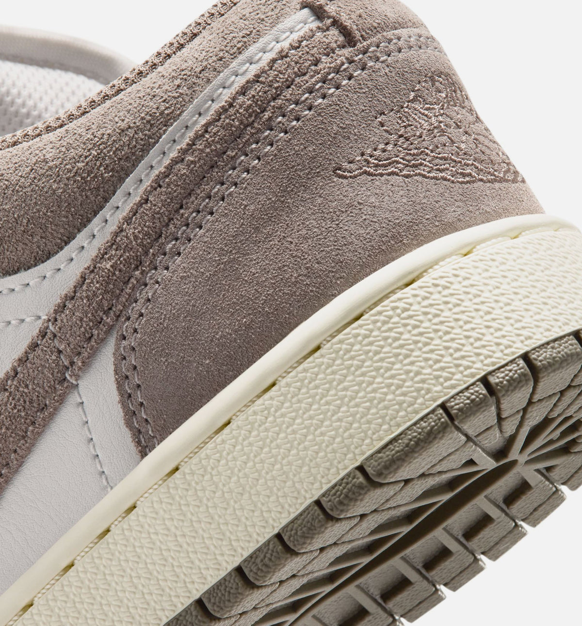 Air Jordan 1 Low Grade School Shoes - Olive Grey/Enigma Stone/Summit White