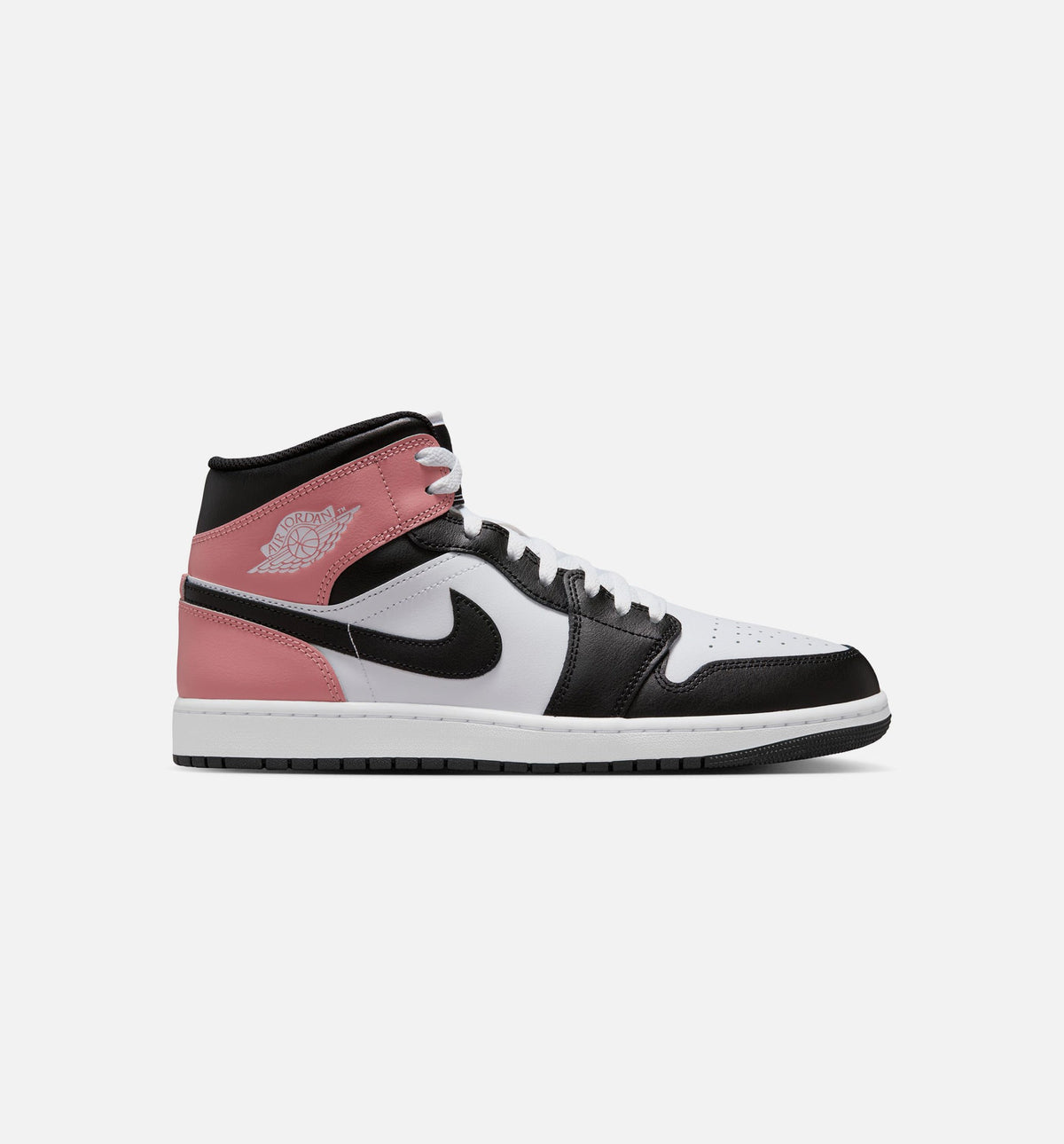Air Jordan 1 Mid Men's Shoes - White/Rust Pink/Black
