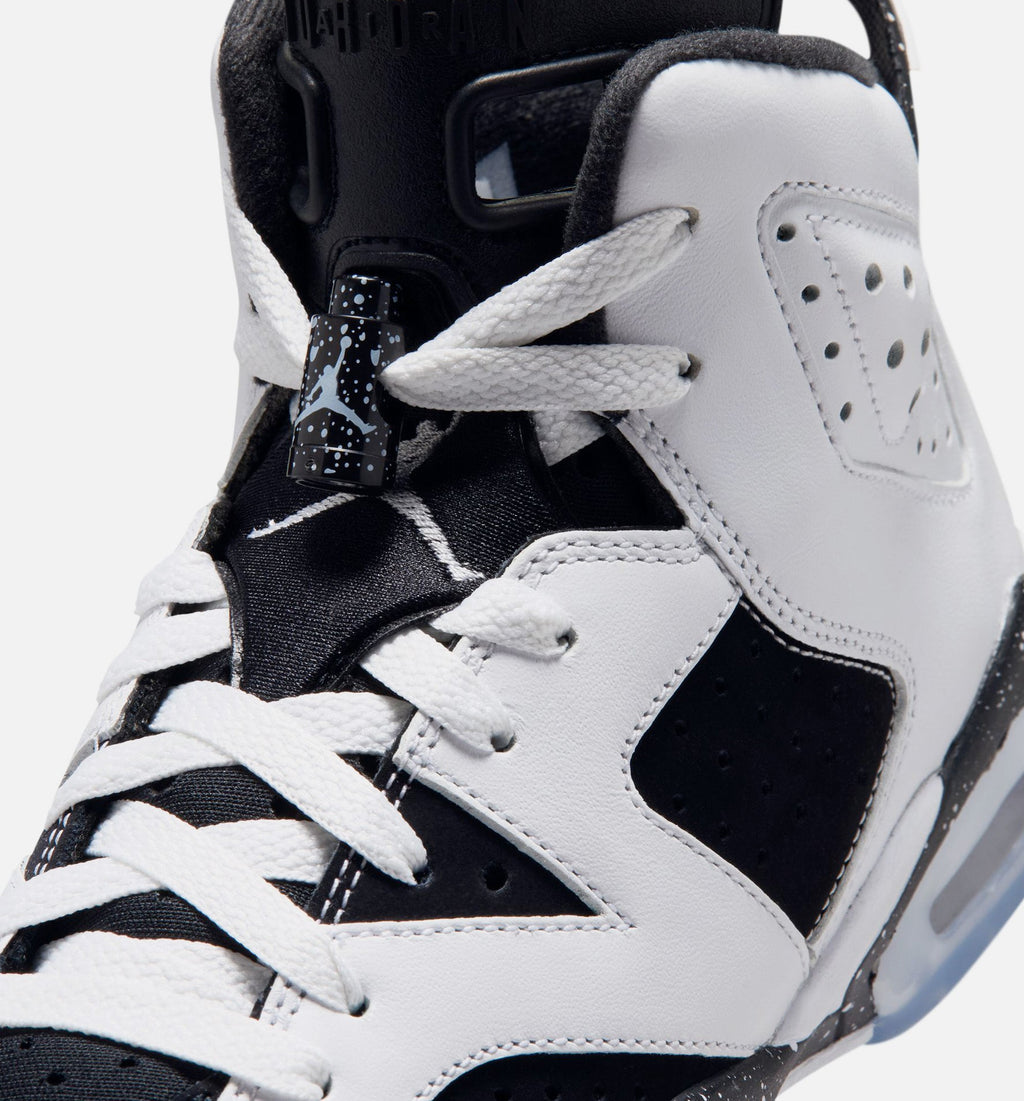 Air Jordan 6 Retro Black and White Grade School Lifestyle Shoe - Black/White