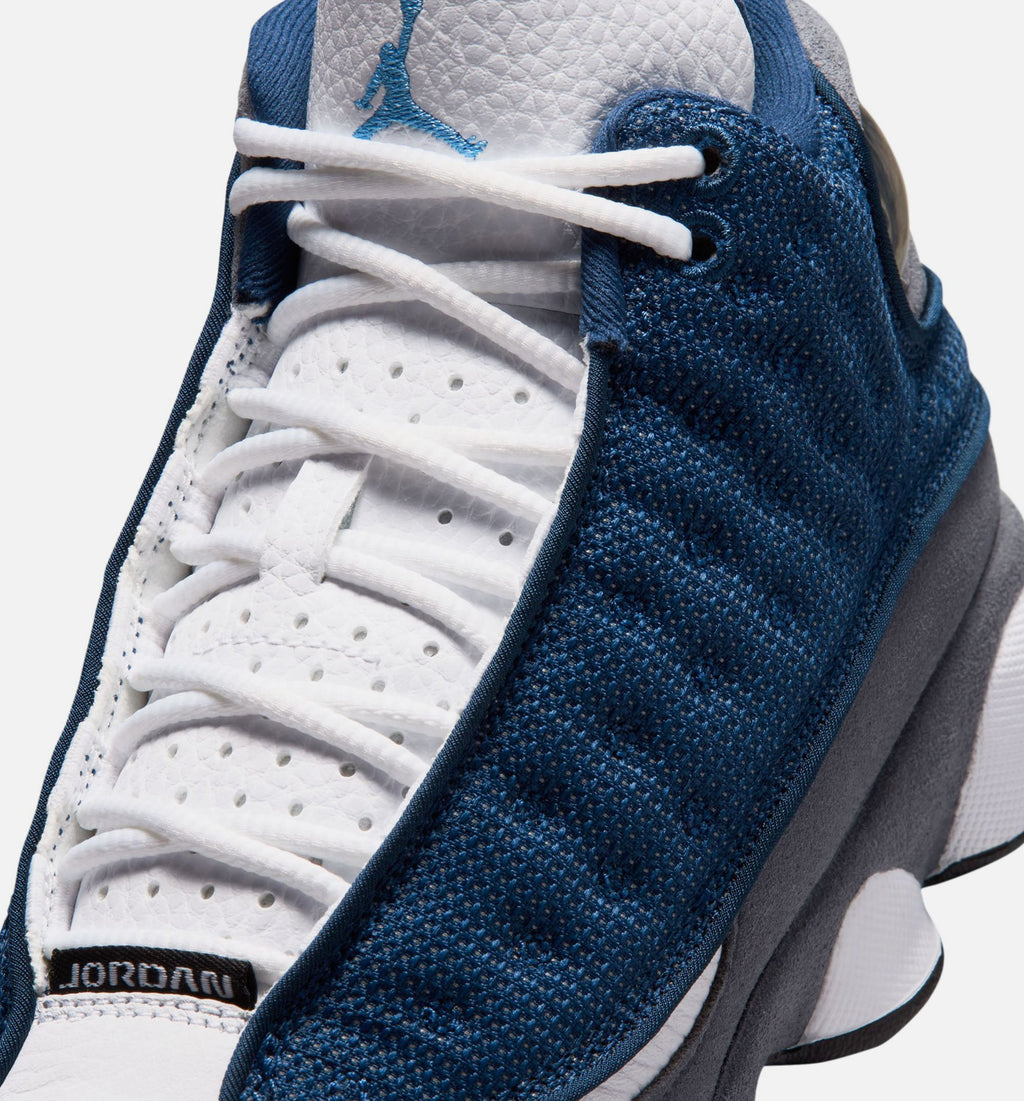 Air Jordan 13 Retro Navy and Flint Grey Grade School Lifestyle Shoe - Navy/University Blue/Flint Grey/White