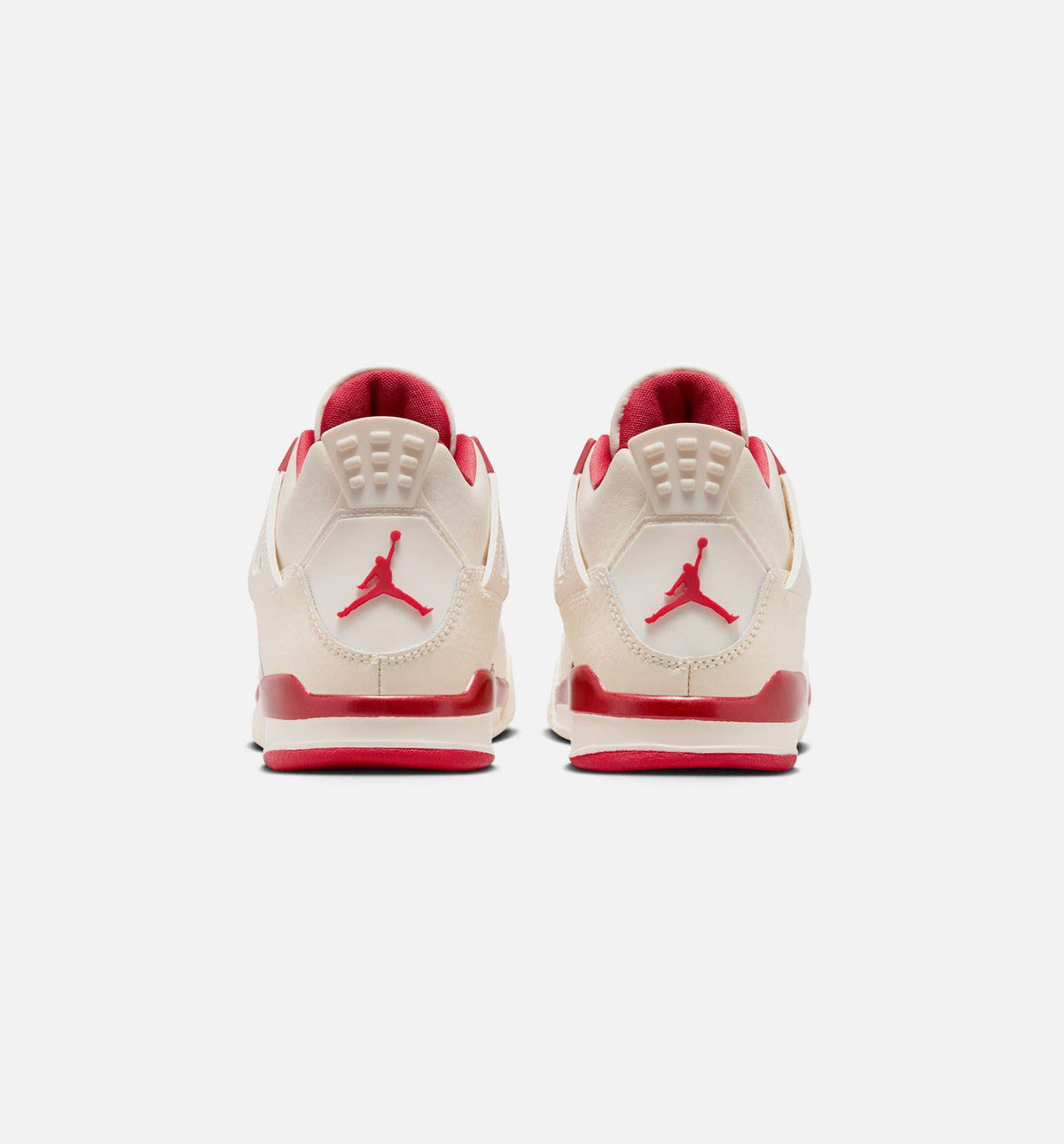 Air Jordan 4 Retro Valentine's Day Preschool Lifestyle Shoe - Pale Ivory/Sierra Red/Tough Red