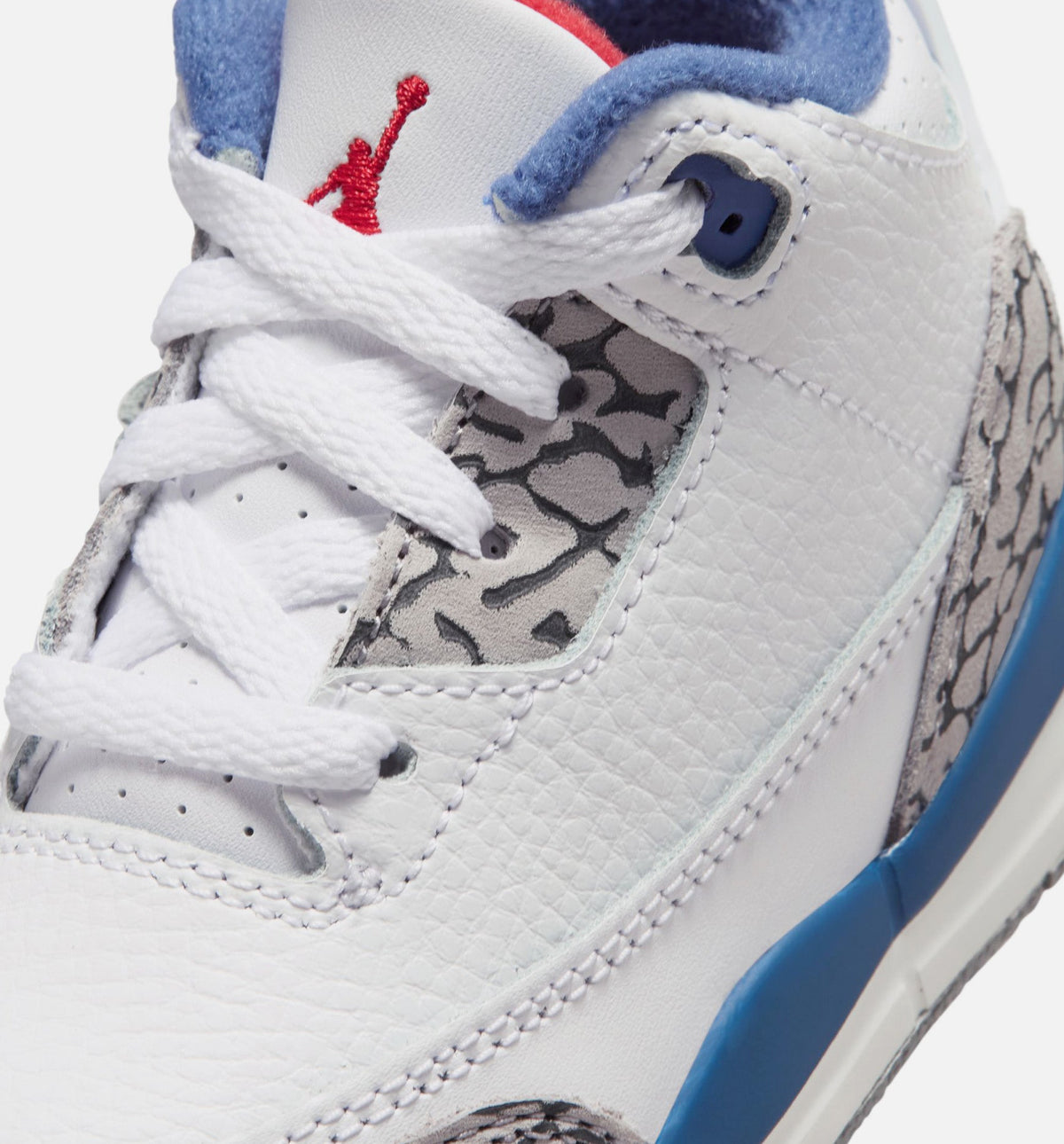 Air Jordan 3 Retro OG True Blue Infant & Toddler Shoe - White/Fire Red/True Blue