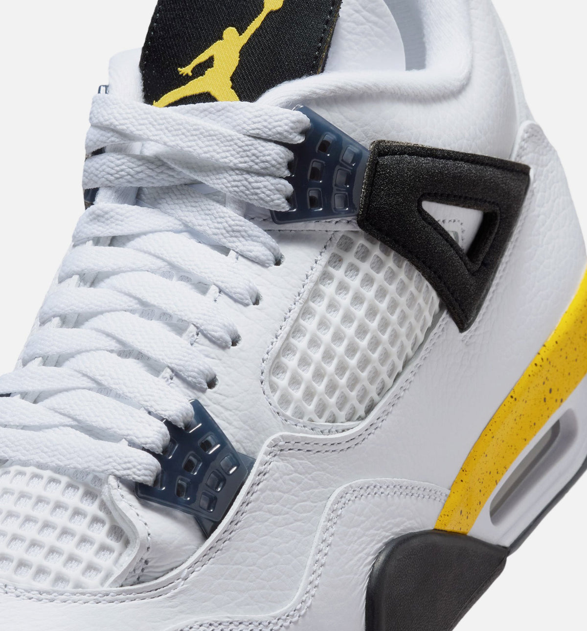 Air Jordan 4 Retro Rare Air Tour Yellow Men's Lifestyle Shoe - White/Dark Blue Grey/Black/Tour Yellow