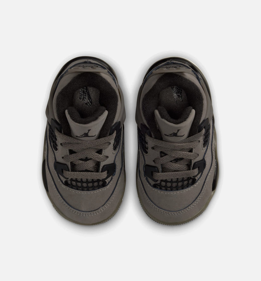 Air Jordan 4 Retro Cave Stone & Black Infant & Toddler Shoe - Cave Stone/Black/Moon Particle