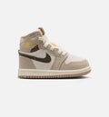 Air Jordan 1 Retro High OG Infant & Toddler Shoes - Khaki/Sail/Coconut Milk/Cargo Khaki