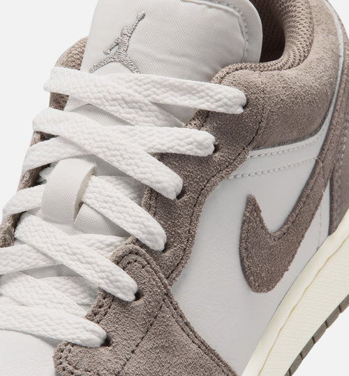 Air Jordan 1 Low Grade School Shoes - Olive Grey/Enigma Stone/Summit White