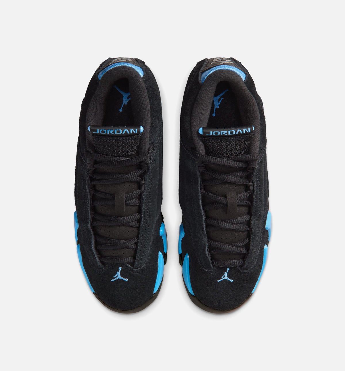 Air Jordan 14 Retro Black University Blue Grade School Lifestyle Shoe - Black/White/University Blue