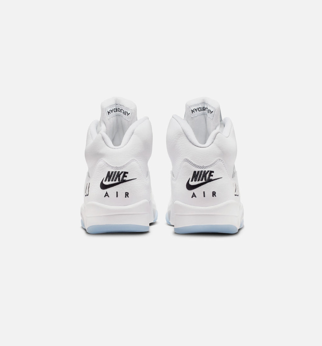 Air Jordan 5 Retro OG White Metallic Men's Lifestyle Shoe - White/Metallic Silver/Black