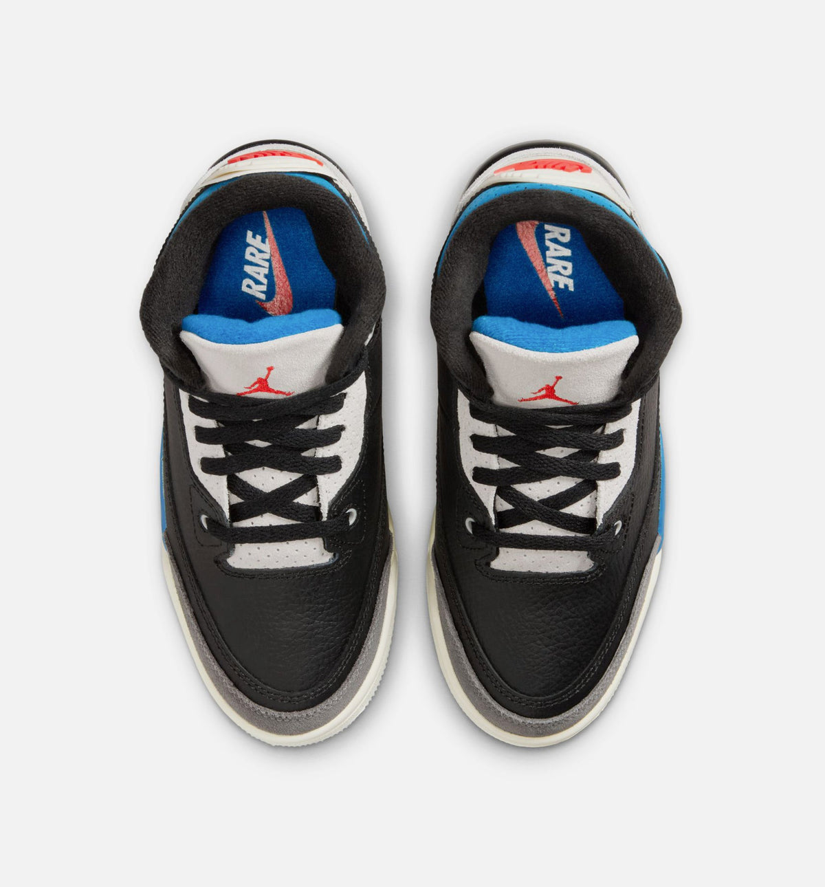 Air Jordan 3 Retro OG Rare Air Preschool Shoe - Black/Chile Red/Neutral Grey