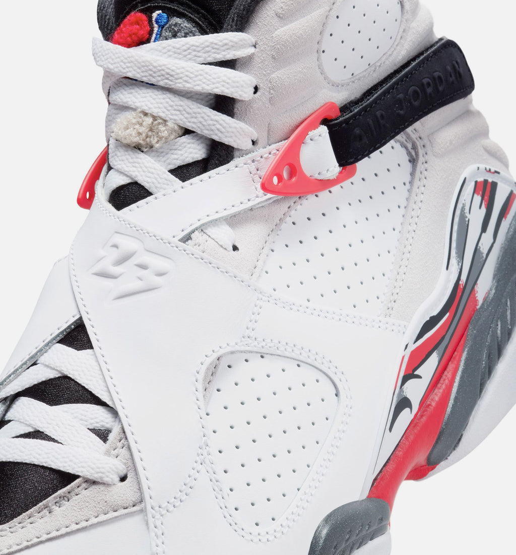 Air Jordan 8 Retro White and True Red Men's Lifestyle Shoe - White/Black/True Red