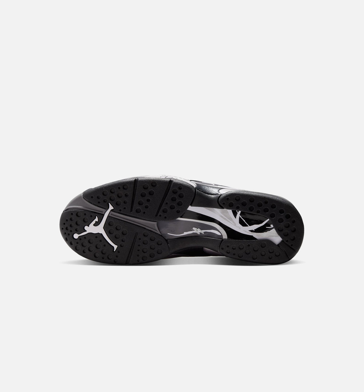 Air Jordan 8 Retro Chrome Black and Light Graphite Men's Lifestyle Shoe - Black/White/Light Graphite