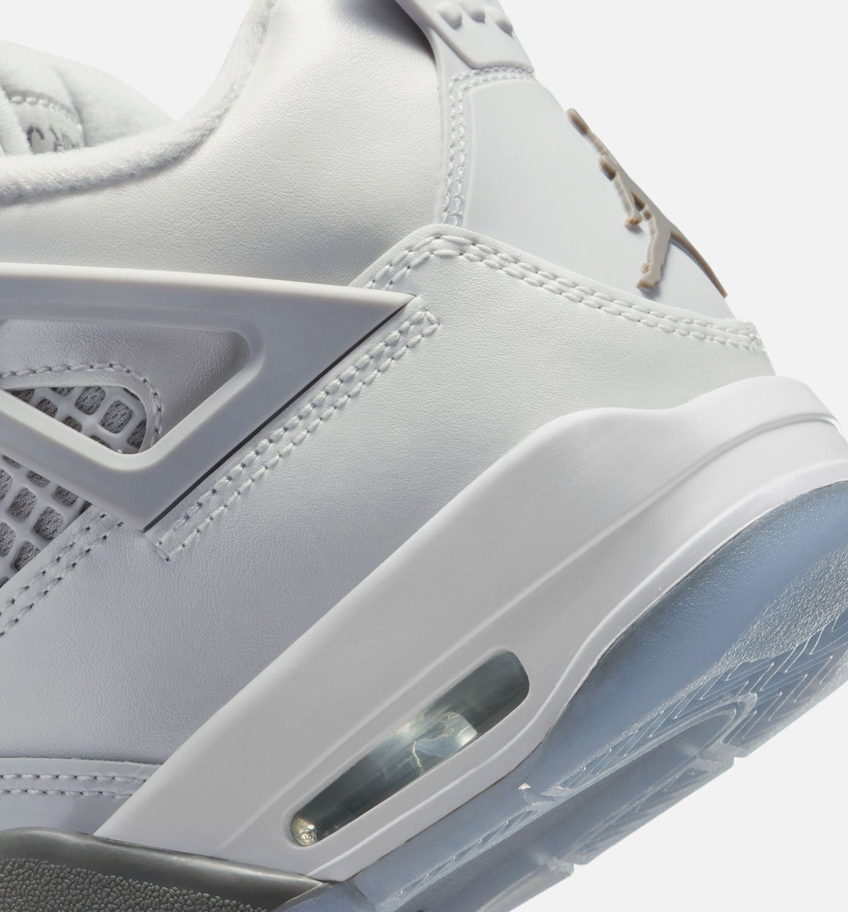 Air Jordan 4 Retro Blue Chill Grade School Shoe - Photon Dust/Blue Chill/Flat Pewter/White/Blue Tint