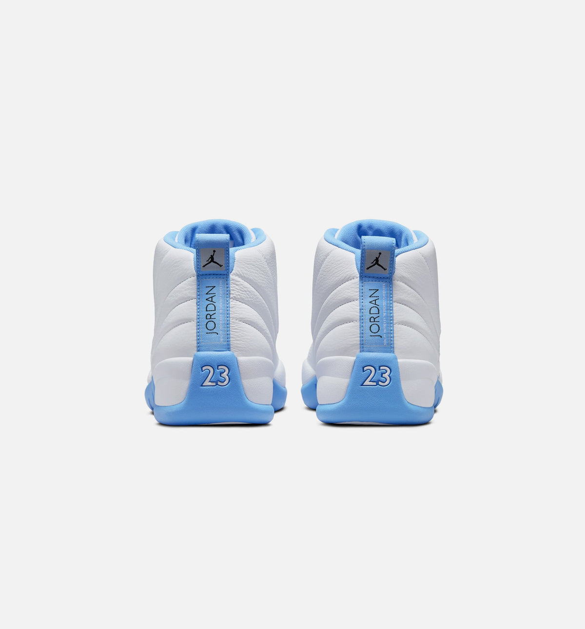 Air Jordan 12 Retro White and University Blue Men's Lifestyle Shoe - White/University Blue/Metallic Silver