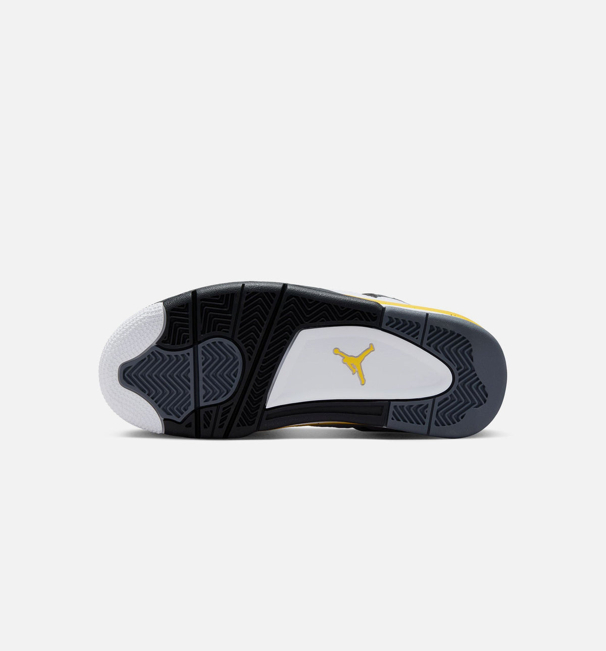 Air Jordan 4 Retro Rare Air Tour Yellow Grade School Lifestyle Shoe - White/Dark Blue Grey/Black/Tour Yellow