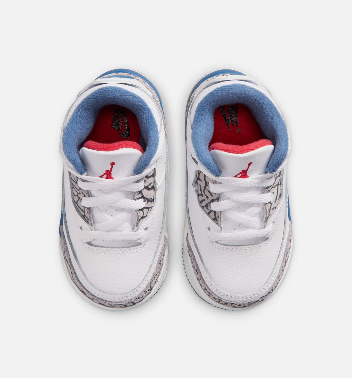 Air Jordan 3 Retro OG True Blue Infant & Toddler Shoe - White/Fire Red/True Blue