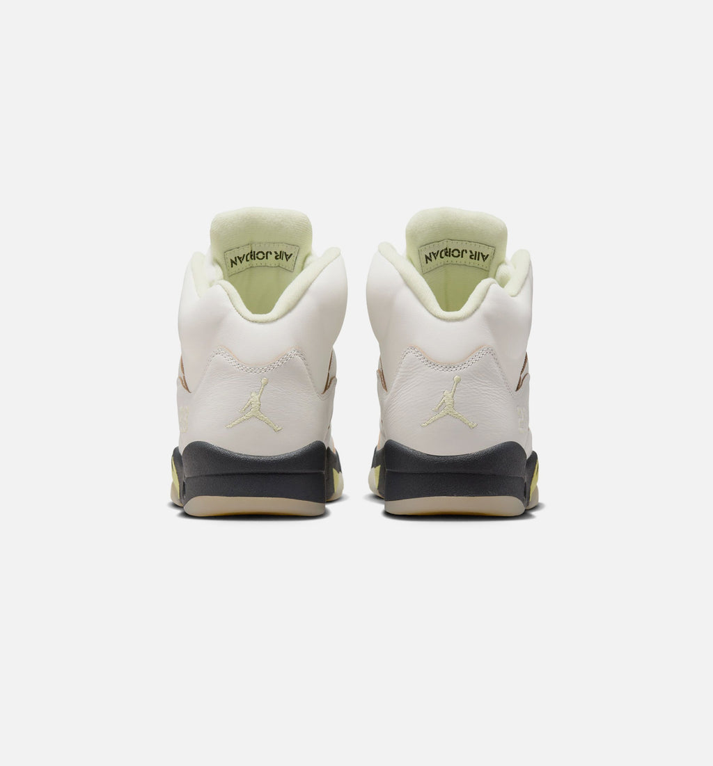 Air Jordan 5 Retro Luminous Green and Sail Women's Lifestyle Shoe - Sail/Luminous Green/Anthracite