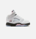 Air Jordan 5 Retro Medium Soft Pink Infant & Toddler Lifestyle Shoe - White/Black/Medium Soft Pink