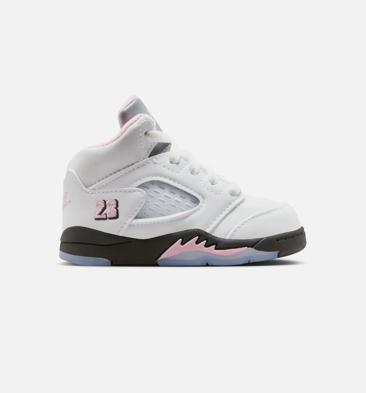 Air Jordan 5 Retro Medium Soft Pink Infant & Toddler Lifestyle Shoe - White/Black/Medium Soft Pink