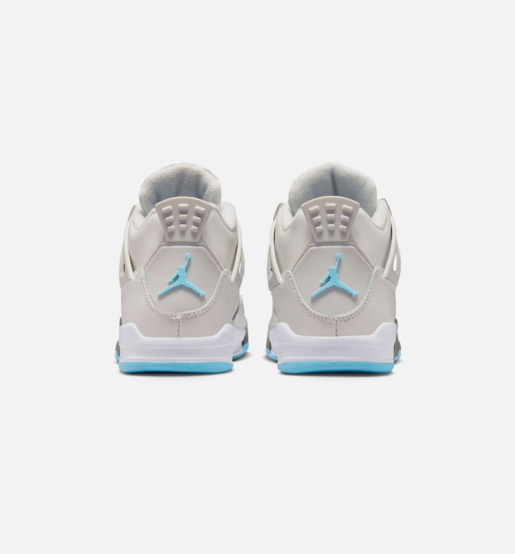 Air Jordan 4 Retro Blue Chill Preschool Shoe - Photon Dust/Blue Chill/Flat Pewter/White/Blue Tint