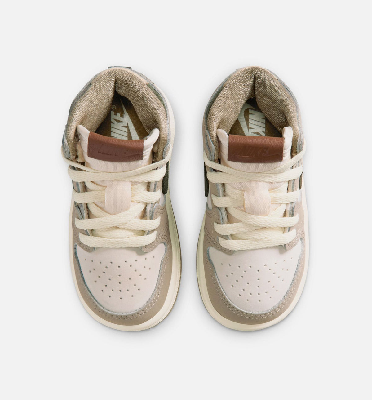 Air Jordan 1 Retro High OG Infant & Toddler Shoes - Khaki/Sail/Coconut Milk/Cargo Khaki