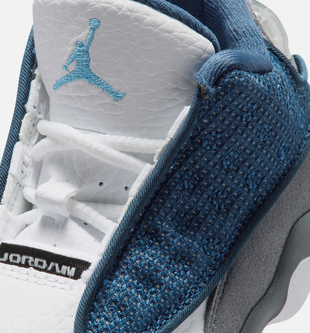 Air Jordan 13 Retro Navy and Flint Grey Infant & Toddler Lifestyle Shoe - Navy/University Blue/Flint Grey/White