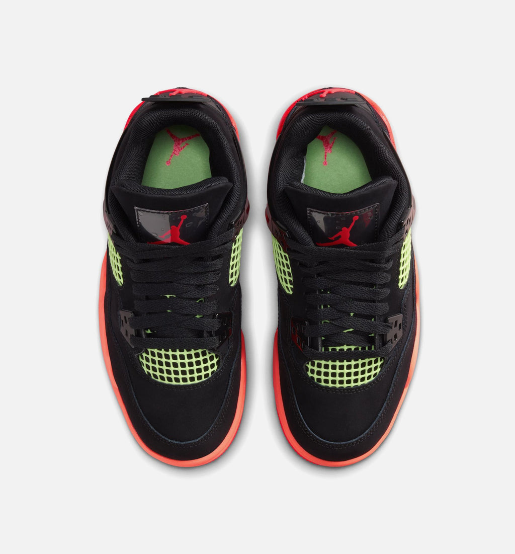 Air Jordan 4 Retro Black Infrared 23 Grade School Shoe - Black/Infrared 23/Bright Mango