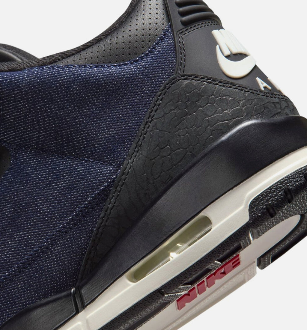 Air Jordan 3 x Levi's Indigo and Gym Red Men's Lifestyle Shoe - Denim/Black/Sail