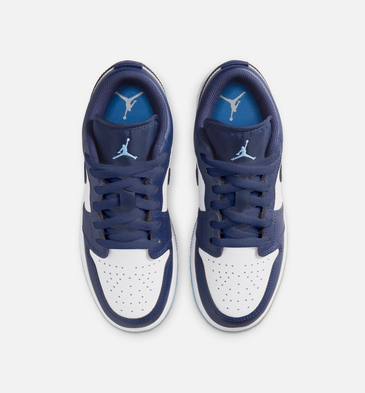 Air Jordan 1 Low Grade School Shoes - Midnight Navy/University Blue/White
