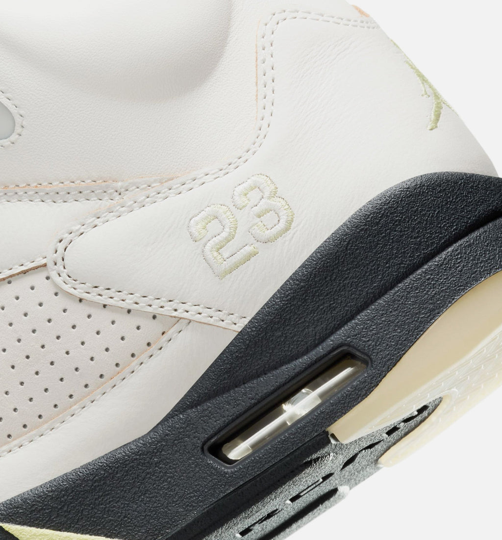 Air Jordan 5 Retro Luminous Green and Sail Women's Lifestyle Shoe - Sail/Luminous Green/Anthracite
